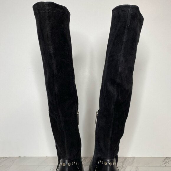 Aquatalia Rolla Black Suede Tall Boot 8 1/2 - Picture 4 of 16